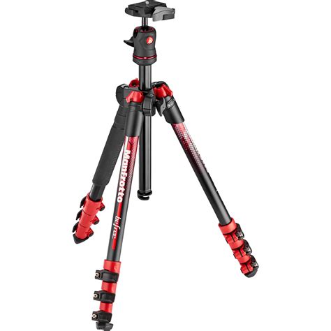 Manfrotto Befree Color Aluminum Travel Tripod Red Mkbfra4rd Bh