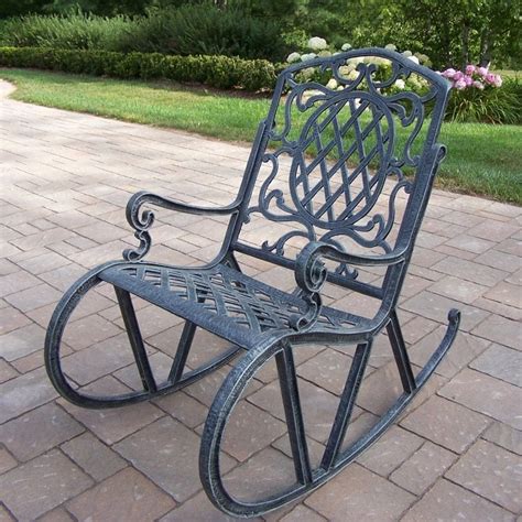Compare products read reviews get the best deals. Shop Oakland Living Mississippi Verdi Grey Aluminum Patio Rocking Chair at Lowes.com