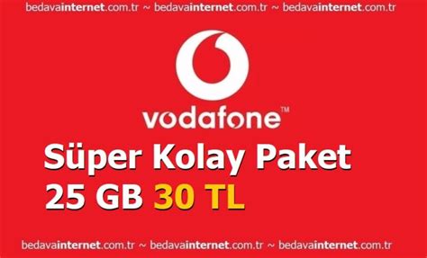 Vodafone Süper Kolay Paket 25 Bedavainternet com tr
