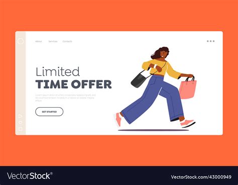 Limited Time Offer Landing Page Template Student Vector Image