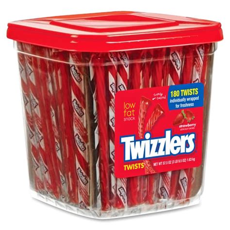 Twizzlers Hershey Co Strawberry Twists Snack Strawberry Licorice Individually Wrapped