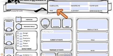 Dungeons And Dragons How To Fill Out A Dnd Character Sheet