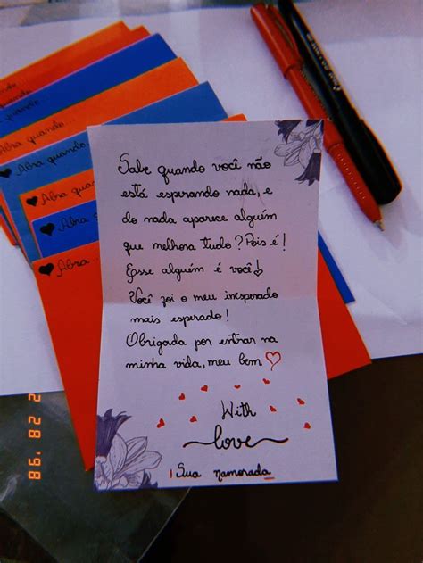 Você Foi O Meu Inesperado Mais Esperado ️ Presentes Criativos Para Namorado Carta Dia Dos