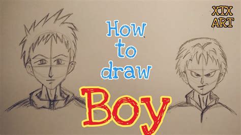 How To Draw Anime Boy Face For Beginners Manga Tutorial Xtx Art Youtube