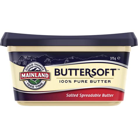 Mainland Buttersoft Pure Salted Butter 375g Woolworths