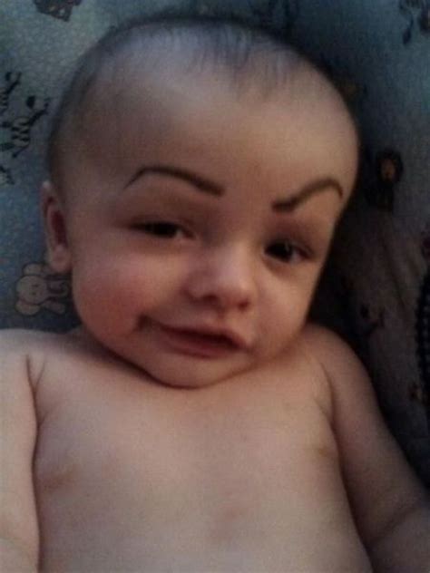 Babies With Painted Eyebrows Is Trending Online 39 Pics