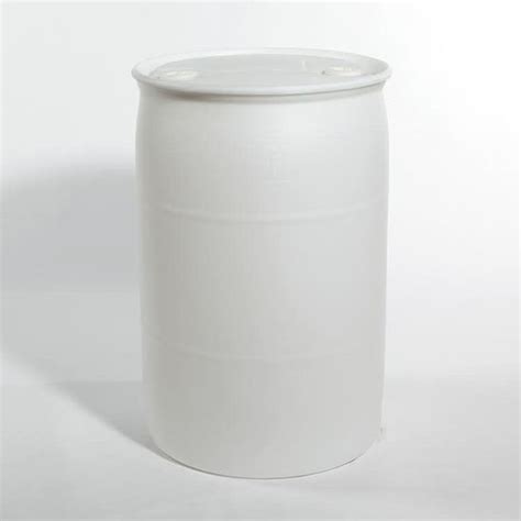 55 Gallon White Plastic Tight Head Drum W 2 And 2 Fittings Un Rated