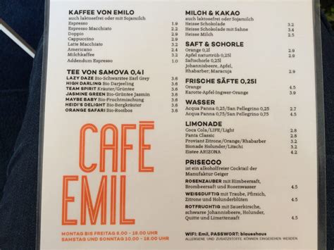 Keep cool, mir sind solche abbildungen staatlich authorisierter anscheinend gut ausgebildeter positiv motivierter teams lieber und. Café Emil im blauen Haus München Maxvorstadt - Was essen ...