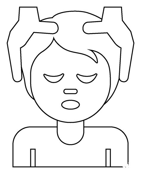 Person Getting Massage Emoji Coloring Page Colouringpages