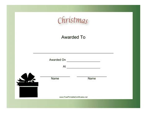Christmas Holiday Certificate Template Download Printable Pdf