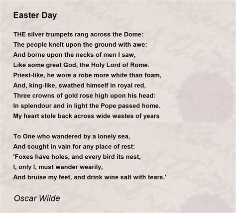 Easter Day Poem By Oscar Wilde Poem Hunter