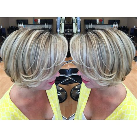 Blonde streaks in dark hair add contrast and interest without the experiments with balayage on short hair sometimes look even more spectacular than on long hair. Short hair with blonde ashy highlights and lowlights ...