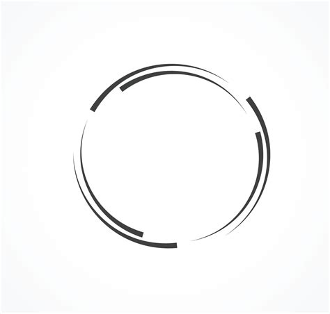 Abstract Lines In Circle Form Design Element Geometric Shape Striped