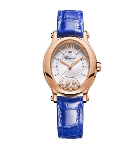 Chopard Rose Gold Happy Sport Oval Watch 29mm Harrods Uk