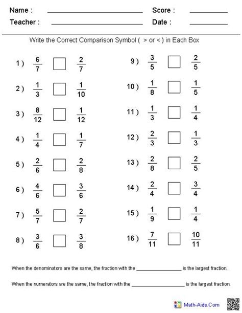 You can select different variables to. Math Aids Com Fractions Worksheets Ideas - Consistence ...