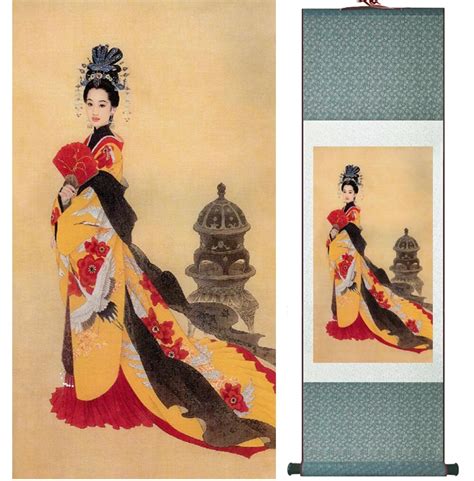 Traditional Chinese Pretty Girls Painting Home Office Decoration