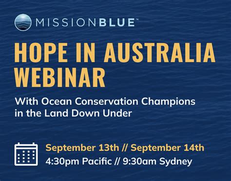 Hope In Australia Webinar Mission Blue