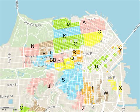 San Francisco Downtown Wall Map By Map Resources Maps