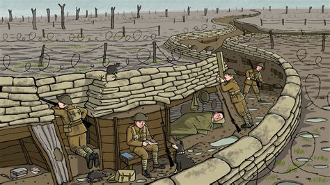 Trench Warfare Cartoon