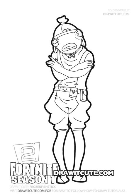 Fishstick Coloring Page Coloriage Fortnite Skin Teenz
