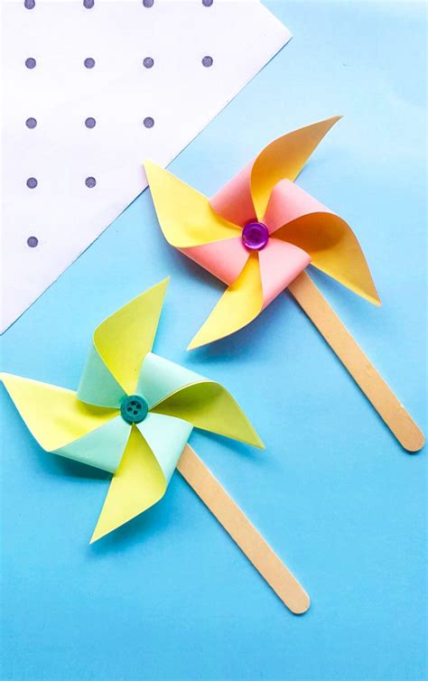 How To Make Paper Pinwheels Craft Color Me Crafty Paper Crafts