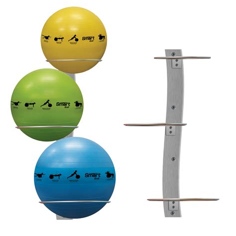 Wall Mounted Stability Ball Rack Precision Fitness Equipment