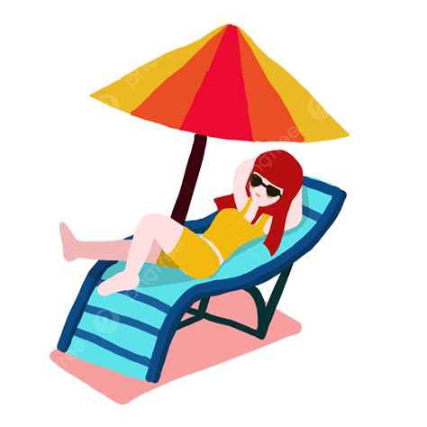 Woman Sunbathing Clipart