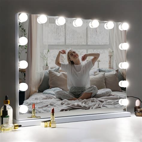 Cooljeen Large Hollywood Vanity Mirror With Lights Wall Mount Tabletop