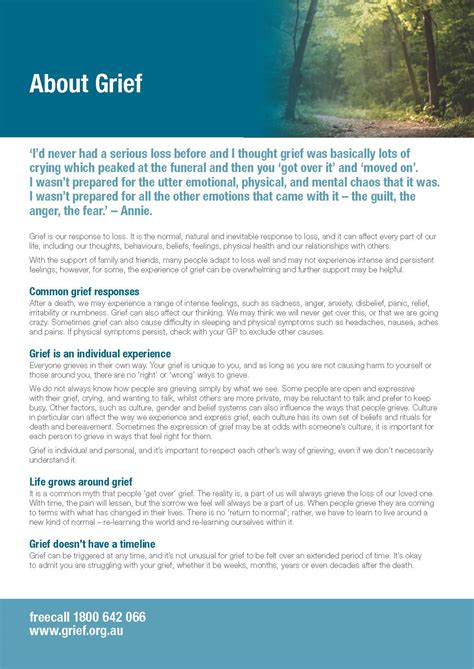 Grief Information Sheets