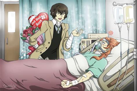 Soukoku Hospital Visit By Onelovelysin On Deviantart Hospital Drawing