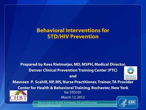 Ppt Behavioral Interventions For Std Hiv Prevention Powerpoint Presentation Id 1624465