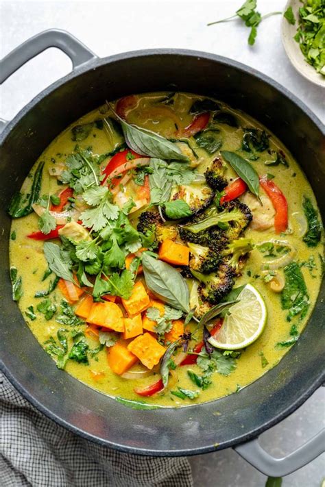 Easy Thai Green Curry With Gingery Chicken Vegetables PWWB