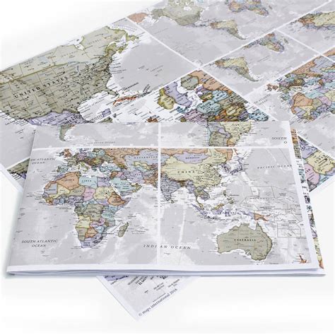 Classic World Map Wrapping Paper By Maps International