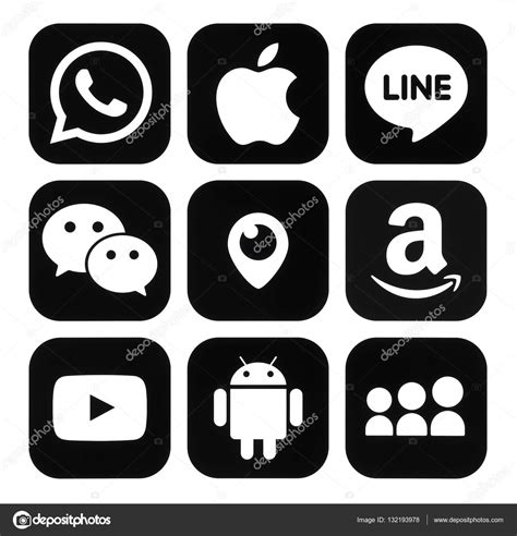 Black App Logos