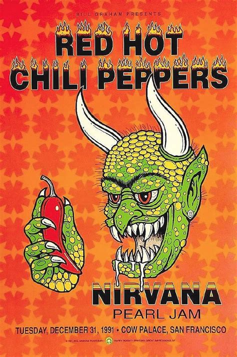 Red Hot Chili Peppers San Francisco Vintage Concert Posters