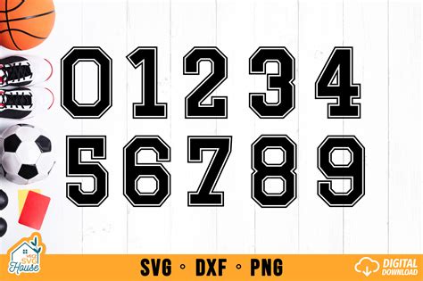 Sports Varsity Jersey Numbers Svg Graphic By Veczsvghouse · Creative