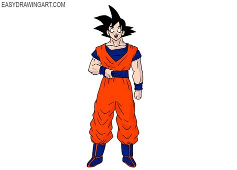 How To Draw Goku Easy Drawing Art