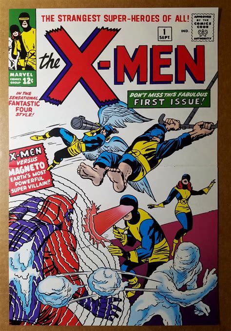 Vintage X Men Vs Magneto 1 Marvel Comics Poster By Jack Kirby