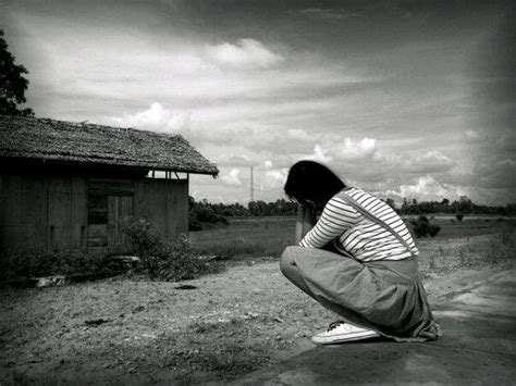 Alone Girl Black And White Lonely Image 483545 On
