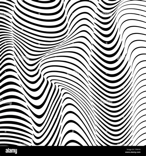 Abstract Wavy Stripes Pattern Beautiful Geometric Wave Texture Stock