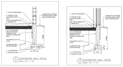 Foundation Wall Detail Cad Files Dwg Files Plans And