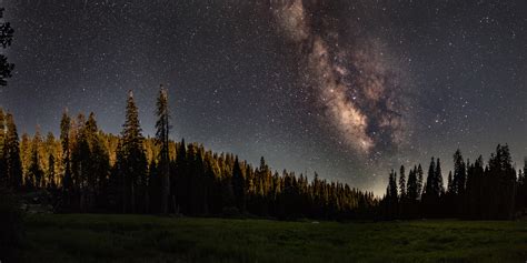 Milkyway Over Sequoia National Park Landscape Illuminated