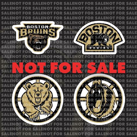 Boston Bruins Sticker Set Peel And Stick 4 Stickers