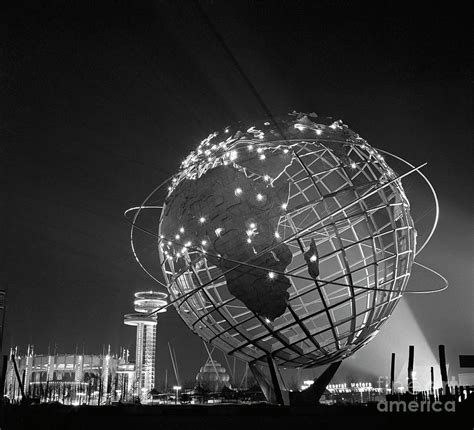 Unisphere At Night With Capital Lights By Bettmann