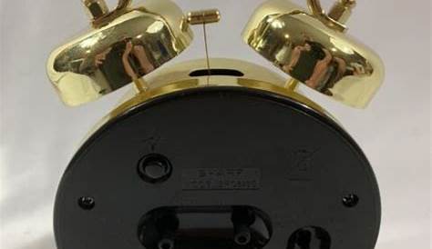 Nostalgic Sharp Twin Bell Analog Alarm Clock, Battery Powered, Gold. | eBay