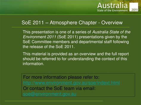Ppt Soe 2011 Atmosphere Chapter Overview Powerpoint Presentation
