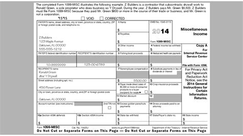 Printable Irs Form 1099 Misc For Tax Year 2017 For 2018 Income Tax