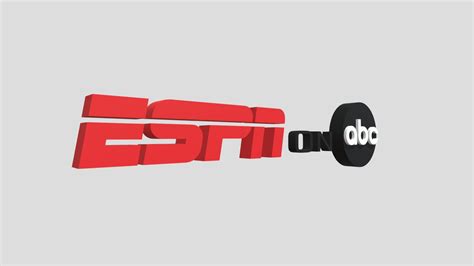 Espn On Abc Logo 2006 2013 Download Free 3d Model By Jds383187