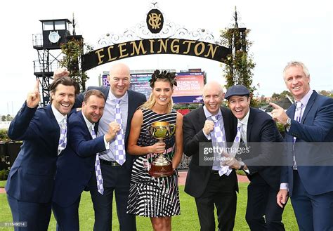 flemington ambassador georgia connolly poses with members of the men news photo getty images