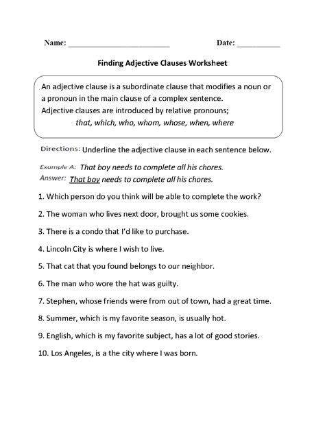 That means they can be the subject or object of verbs. 15 Best Images of Adverbs Worksheet With Answers - Adverbs ...